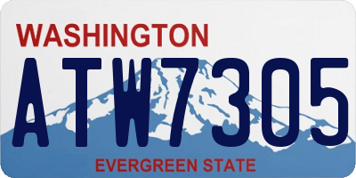 WA license plate ATW7305