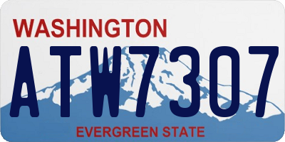 WA license plate ATW7307