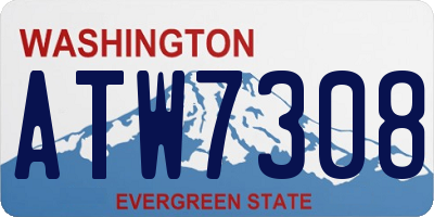 WA license plate ATW7308