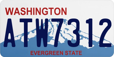 WA license plate ATW7312
