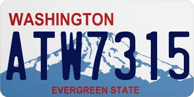 WA license plate ATW7315