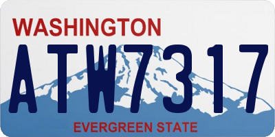 WA license plate ATW7317