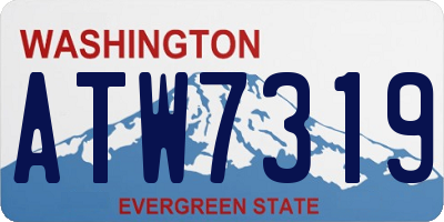 WA license plate ATW7319