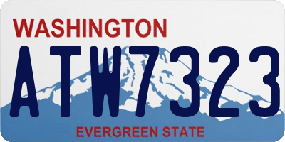 WA license plate ATW7323
