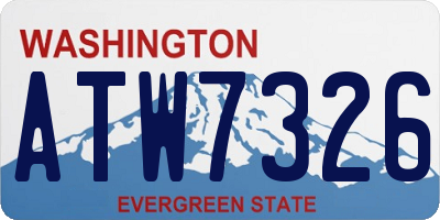 WA license plate ATW7326