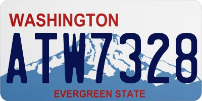 WA license plate ATW7328