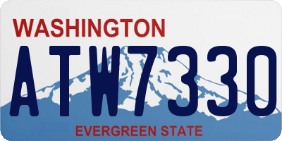WA license plate ATW7330