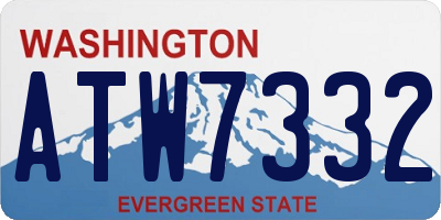 WA license plate ATW7332