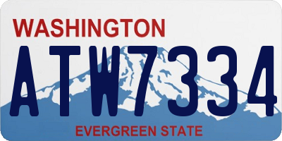 WA license plate ATW7334