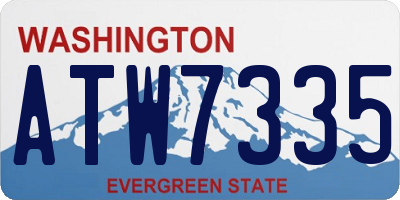 WA license plate ATW7335