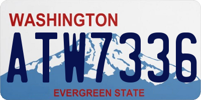 WA license plate ATW7336