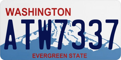 WA license plate ATW7337