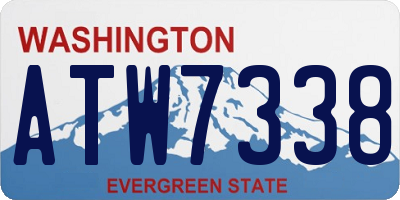WA license plate ATW7338