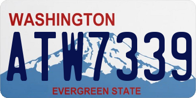 WA license plate ATW7339