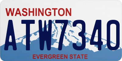 WA license plate ATW7340