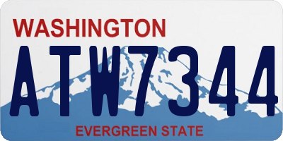 WA license plate ATW7344