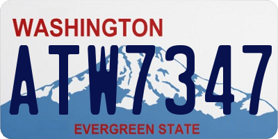 WA license plate ATW7347