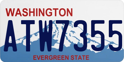 WA license plate ATW7355