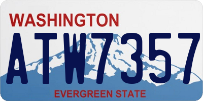WA license plate ATW7357