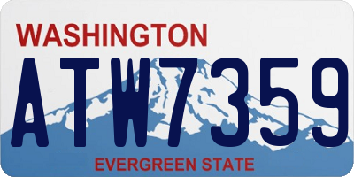 WA license plate ATW7359