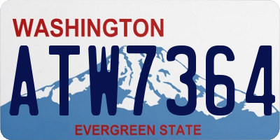 WA license plate ATW7364