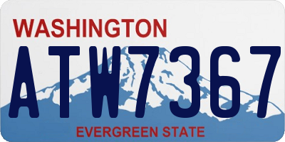 WA license plate ATW7367