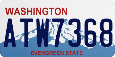 WA license plate ATW7368