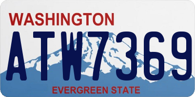 WA license plate ATW7369