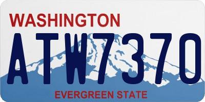 WA license plate ATW7370