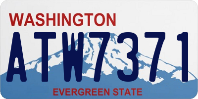 WA license plate ATW7371