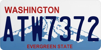 WA license plate ATW7372