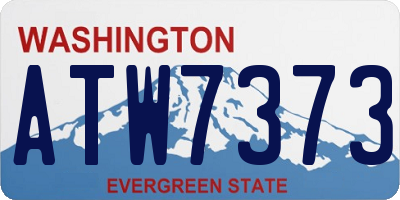 WA license plate ATW7373