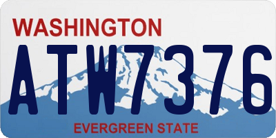 WA license plate ATW7376