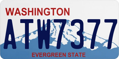 WA license plate ATW7377