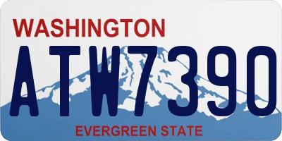 WA license plate ATW7390