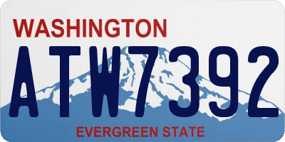 WA license plate ATW7392