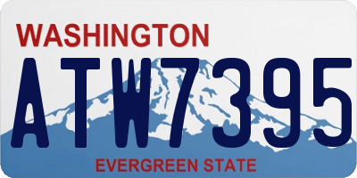 WA license plate ATW7395