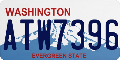WA license plate ATW7396