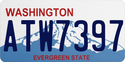 WA license plate ATW7397