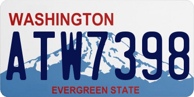 WA license plate ATW7398