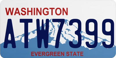 WA license plate ATW7399