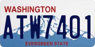 WA license plate ATW7401