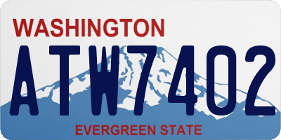 WA license plate ATW7402