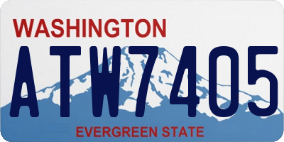 WA license plate ATW7405