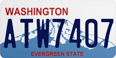 WA license plate ATW7407