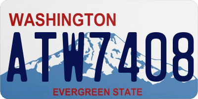 WA license plate ATW7408