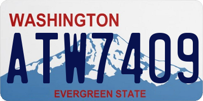 WA license plate ATW7409