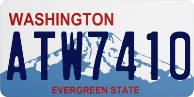 WA license plate ATW7410