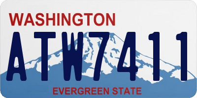 WA license plate ATW7411
