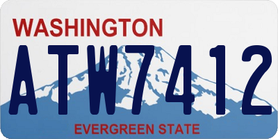 WA license plate ATW7412